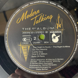 Винтажная виниловая пластинка LP Modern Talking The 1st Album, You're My Heart, You're My Soul (Германия 1985)