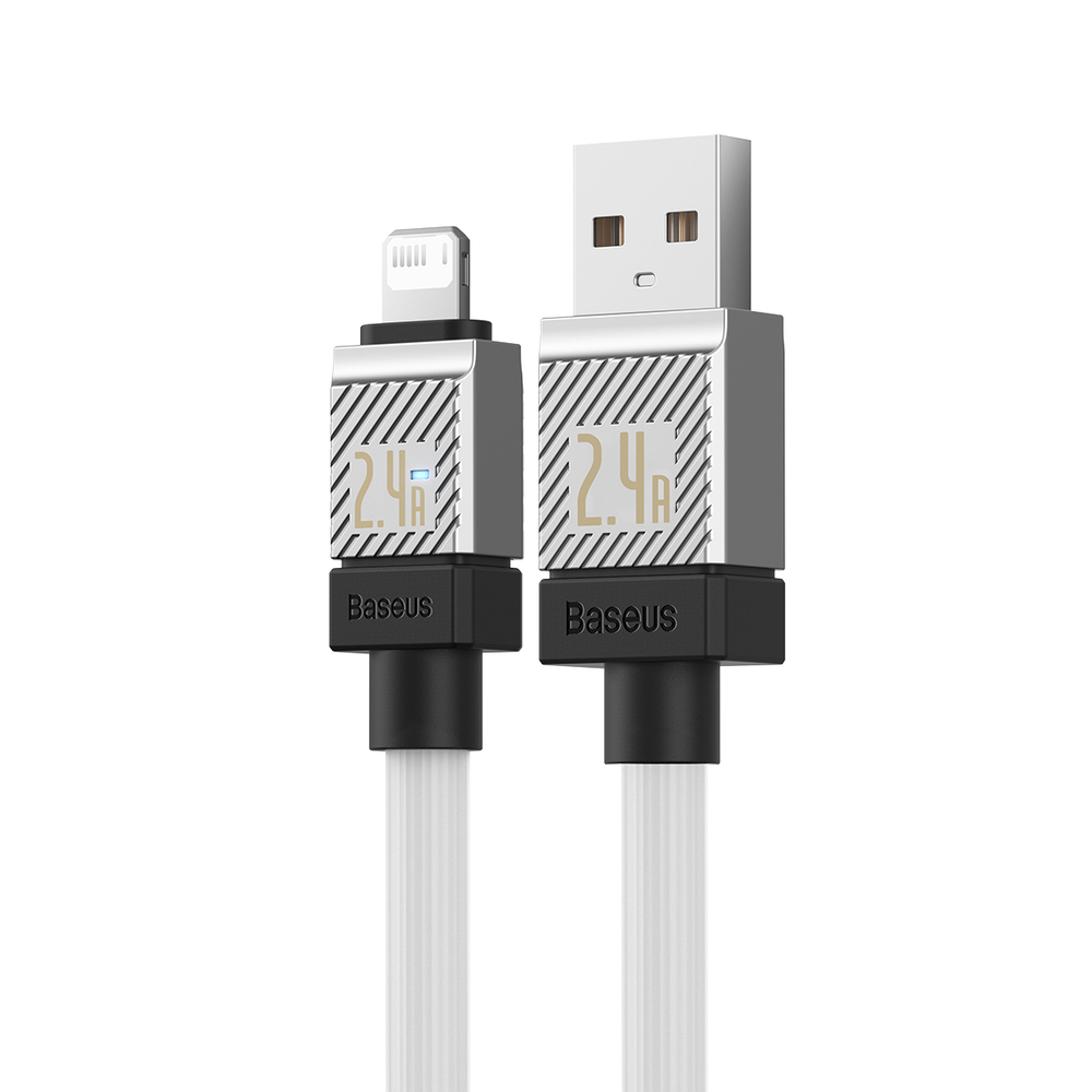 USB-A - Lightning Кабель Baseus CoolPlay Charging+Data 2.4A 1m - White