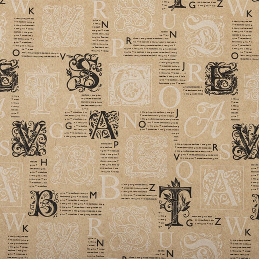 Бумага упаковочная "Kraft Unlimited", 70x100 см, 10 дизайнов ассорти, ЗОЛОТАЯ СКАЗКА, 591913, 1шт