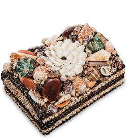 Decor and Gift 54-046-01 Декоративная шкатулка «Ракушки» прямоуг.