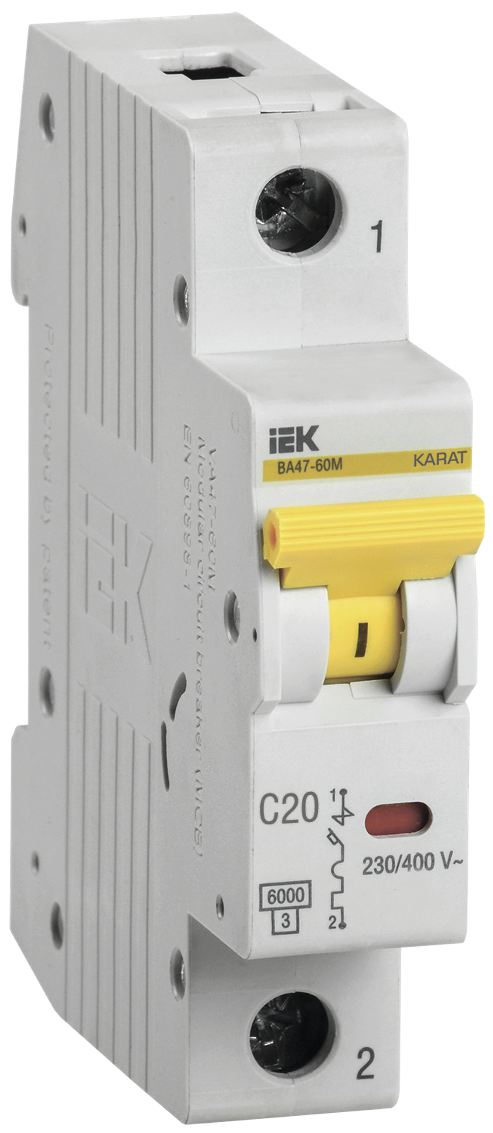KARAT Автоматический выключатель ВА47-60M 1P C 20А 6кА IEK