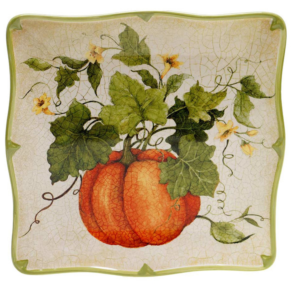 Блюдо квадратное Certified Int. Тыквы 32см