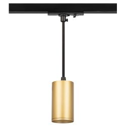 Трековый светильник однофазный ЭРА TR45 - GU10 S MG подвесной 52*100 мм под лампу MR16 золото | Однофазные светильники под лампу