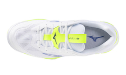 Мужские кроссовки для бадминтона/сквоша Mizuno Wave Stealth 6 - white/light yellow/dazzling blue