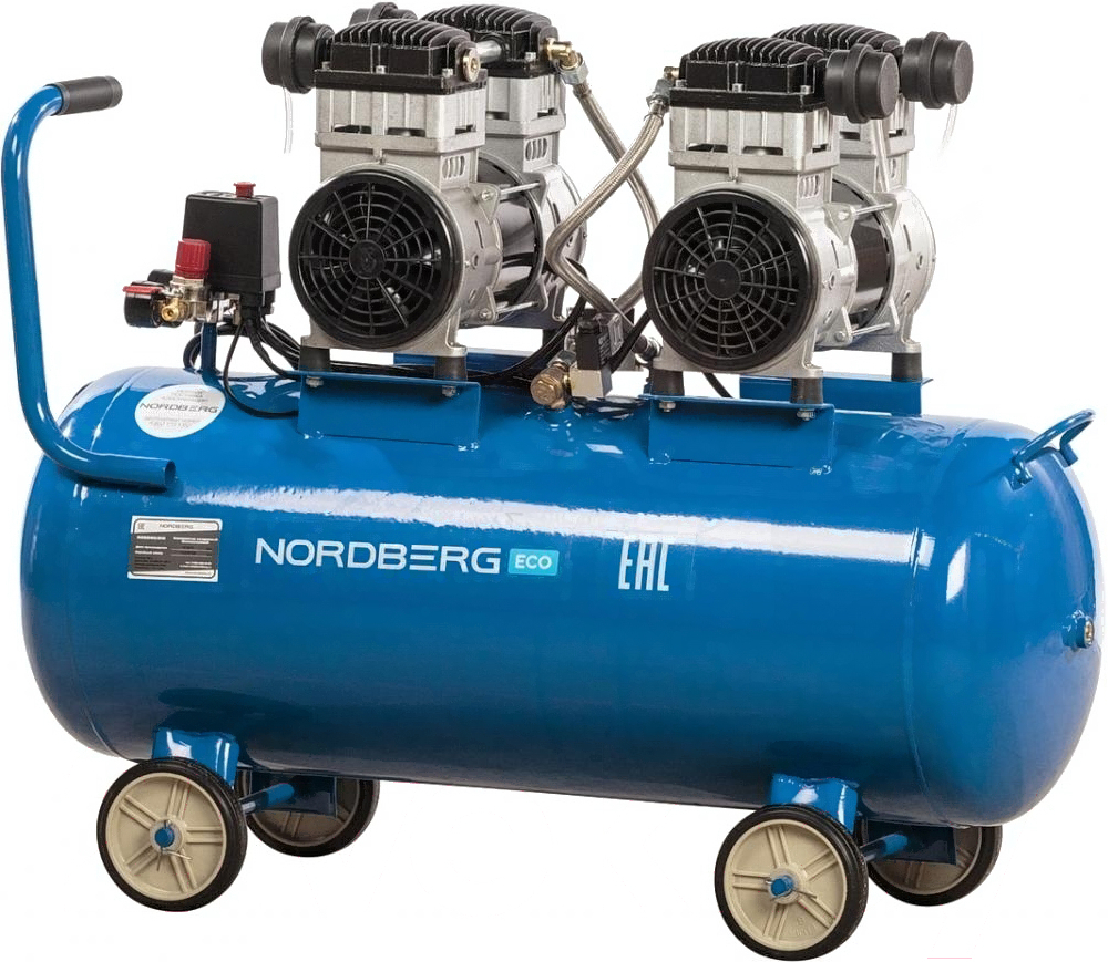 Компрессор поршневой безмасляный, объем 100 л NORDBERG ECO NCEO100/400