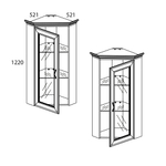 Шкаф с витриной