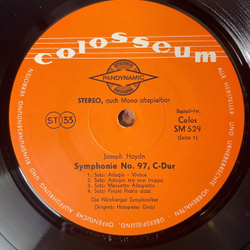 Винтажная виниловая пластинка LP Joseph Haydn Гайдн, Nurnberger Symphoniker Dirigent, Hanspeter Gmur, Symphonie Nr. 97 C-Dur, 3 Opern Ouverturen (Германия 1977)