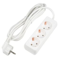 S-GCU3-3 WHITE Удлинитель серии Ultra. шнур 3м.. 3 гнезда. 16A. с-з. Белый. TM Uniel