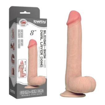 Дилдо с подвижной кожей - Sliding Skin Dong (8 дюймов)