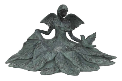 Декор "Эльфина с птицей" 63x44,5xH32см Поликерамика