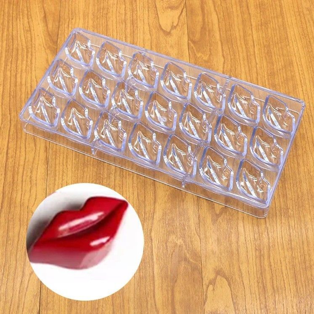 Форма поликарбонатная «Губы» 21 ячейка