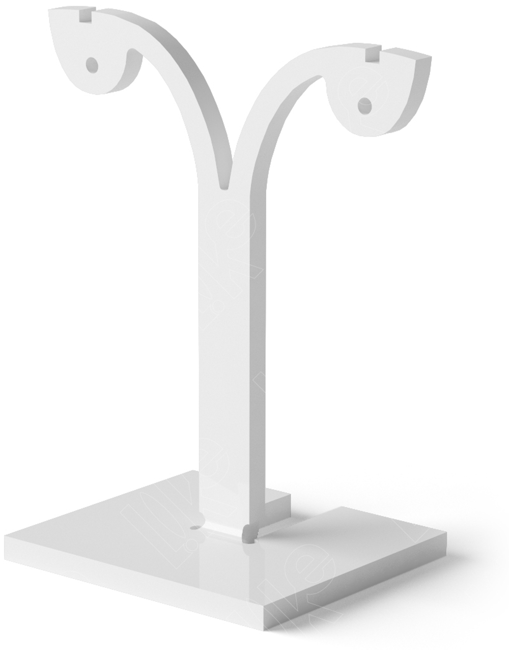 Подставка для серег/ушки/2 прорези/2 отверстия/прямоугольное основание