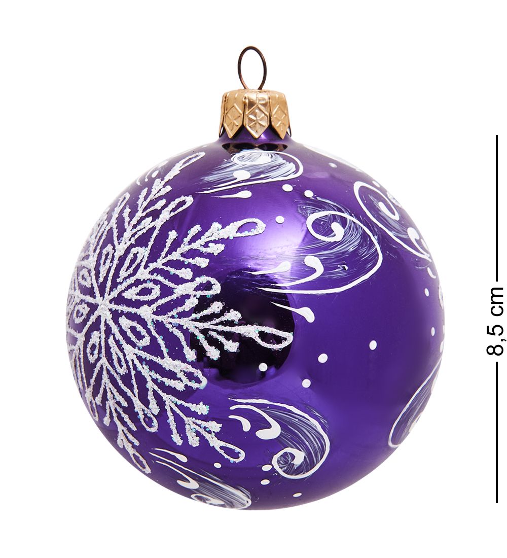 Элита НФШ-1417 Ел. украшение Шар «Белая снежинка» 85 мм