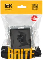 BRITE Розетка компьютерная RJ45 кат.6 РК11-БрЧ черный IEK