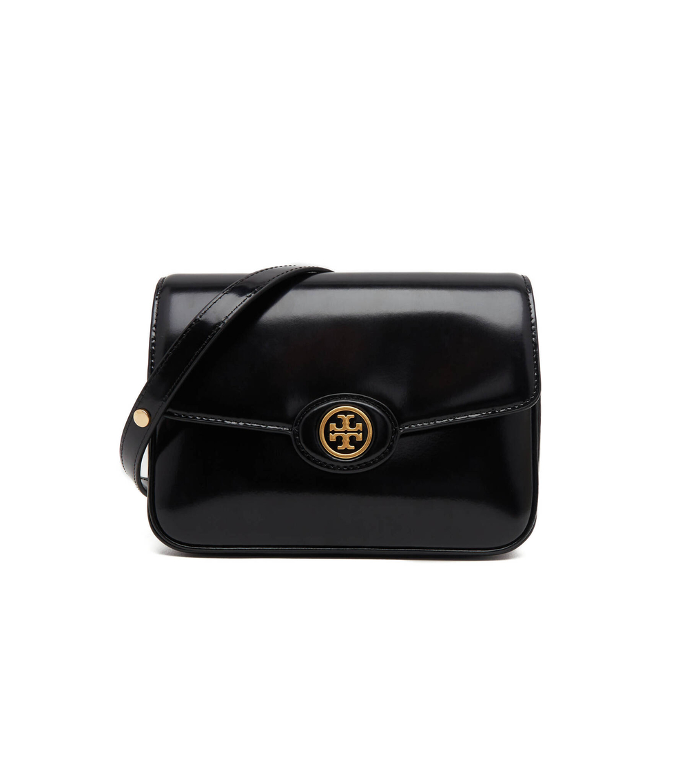 Кожаная сумка через плечо Robinson Spazzolato Convertible TORY BURCH - черный(143122)