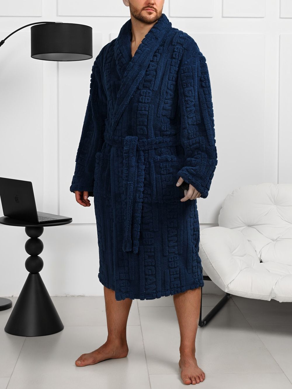 Халат мужской Идеал-3 Виотекс СИНИЙ