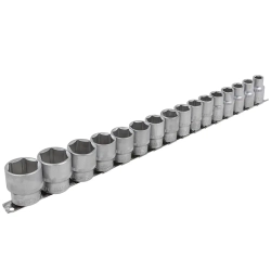 Набор головок 16пр. 1/2''6гр.(10-19,21,22,24,27,30,32мм), на планке RockForce##Rock FORCE RF-4161-5