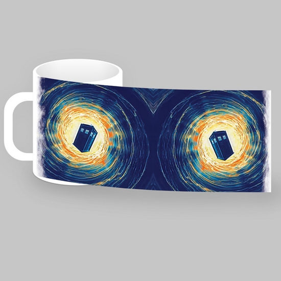 Кружка керамическая 330мл Доктор Кто Сквозь время и пространство (белая)