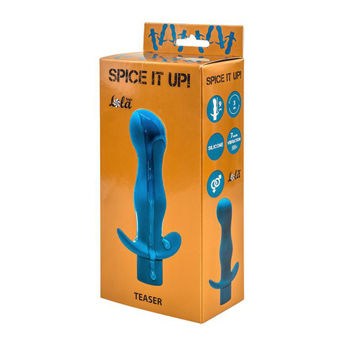 Бирюзовая анальная пробка 12,5см с вибрацией Lola Games Spice It Up Teaser 8003-03Lola