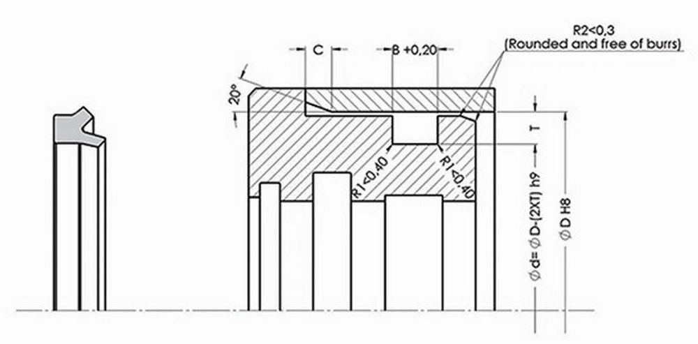A405-063 Статическое уплотнение 63-55-8,2