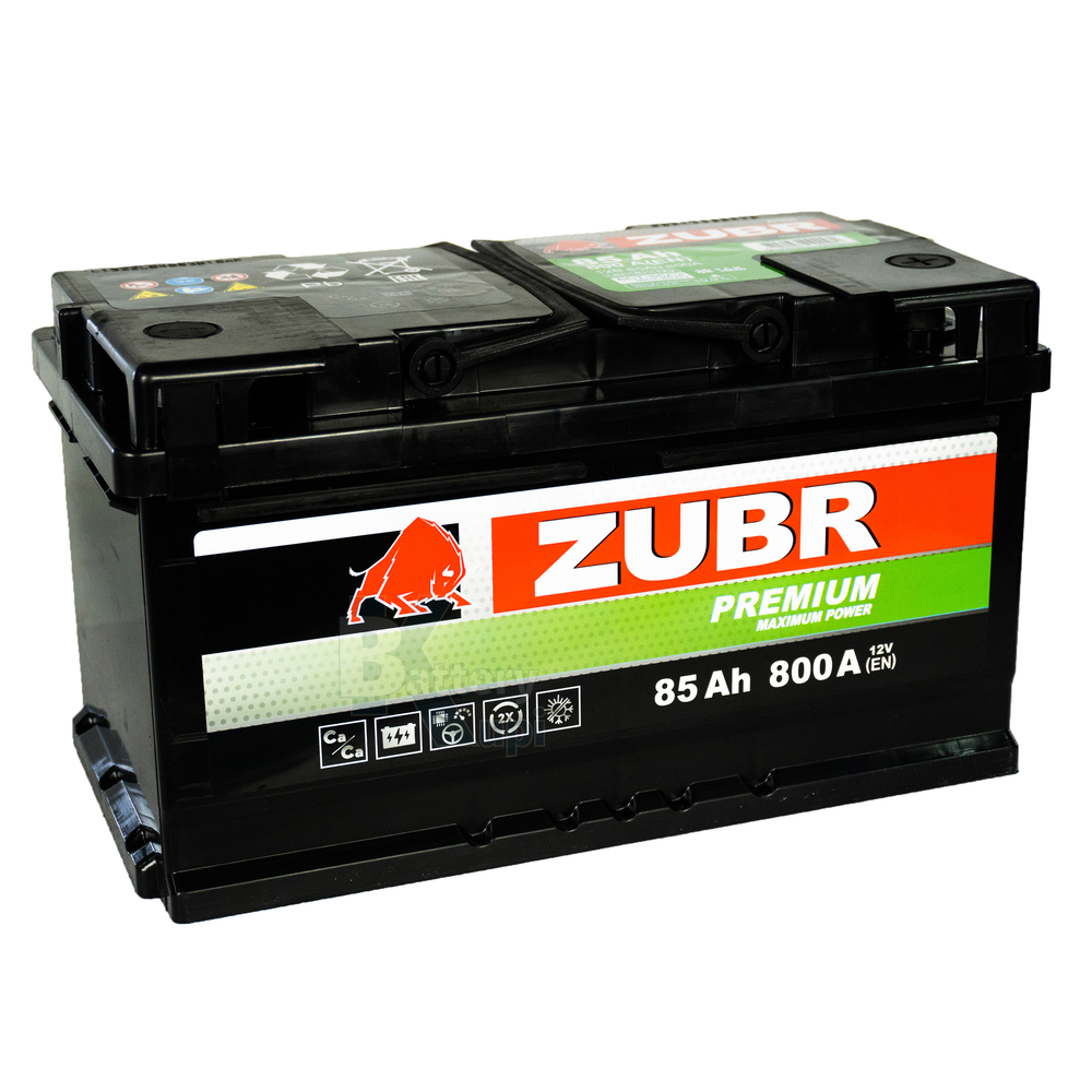 Аккумулятор ZUBR Premium (85Ah, 800A, R+) ZP850