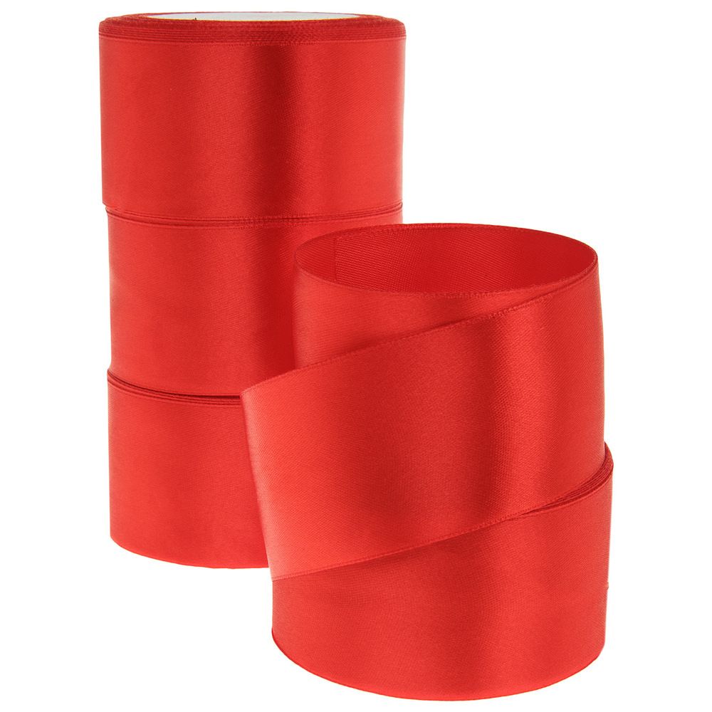 Лента атласная 5см*22,85м КРАСНЫЙ