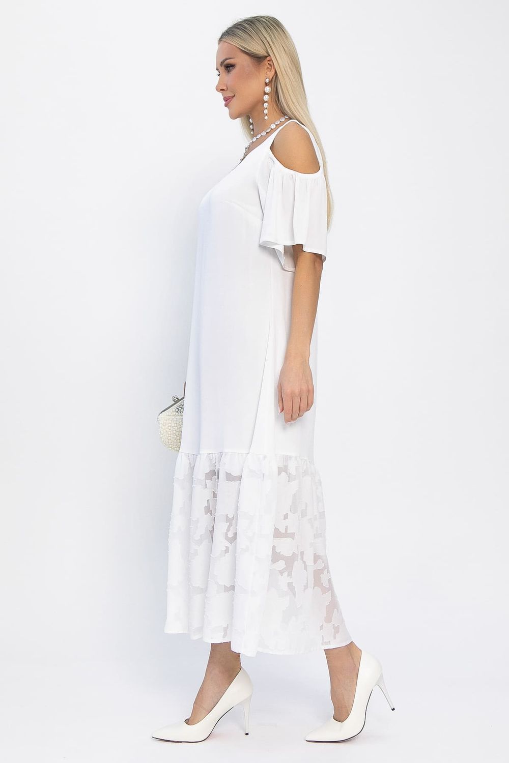 Платье Разбивая сердца (белое) П13350-7М LT Collection