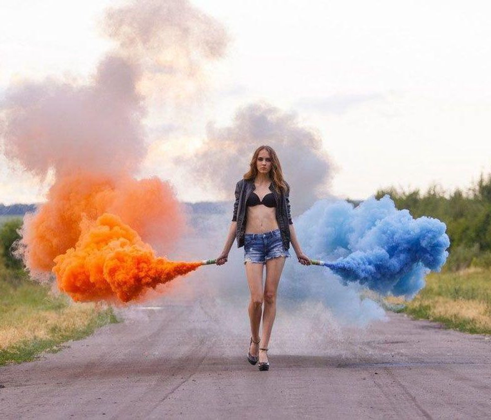 Дым цветной Оранжевый 16см 60сек