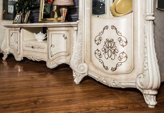 Гостиная модульная МАРСЕЛЛА корень ясеня глянец