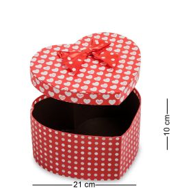 WG-55/1-B Коробка подарочная «Сердце» цв.красн./бел.