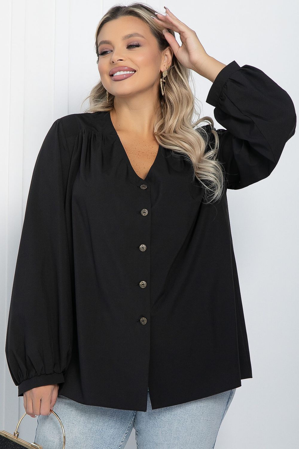 Блуза Калитея (черная) Б11624 LT Collection