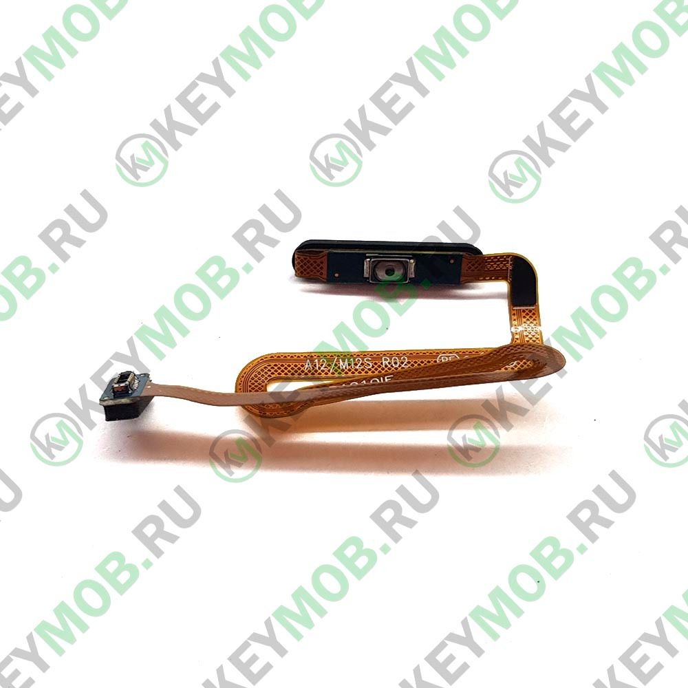 Шлейф отпечатка для Samsung Galaxy A12 (SM-A125F), Черный