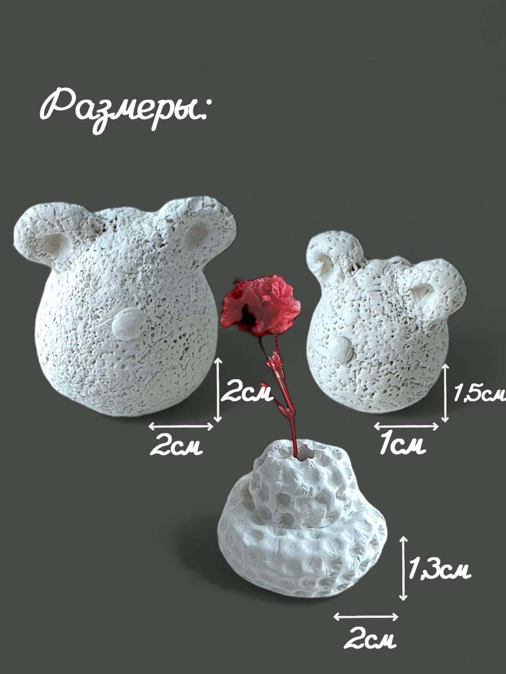Фигурки микро мышки и подставка для благовоний