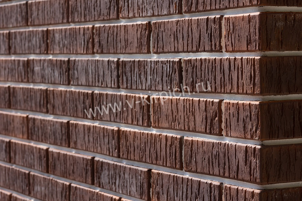 Кирпич лицевой Воротынский одинарный кортен, кора