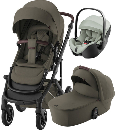 Коляска 3 в 1 Britax Roemer Smile 5Z LUX и автокресло Baby-Safe Pro Style Sage green Urban Olive