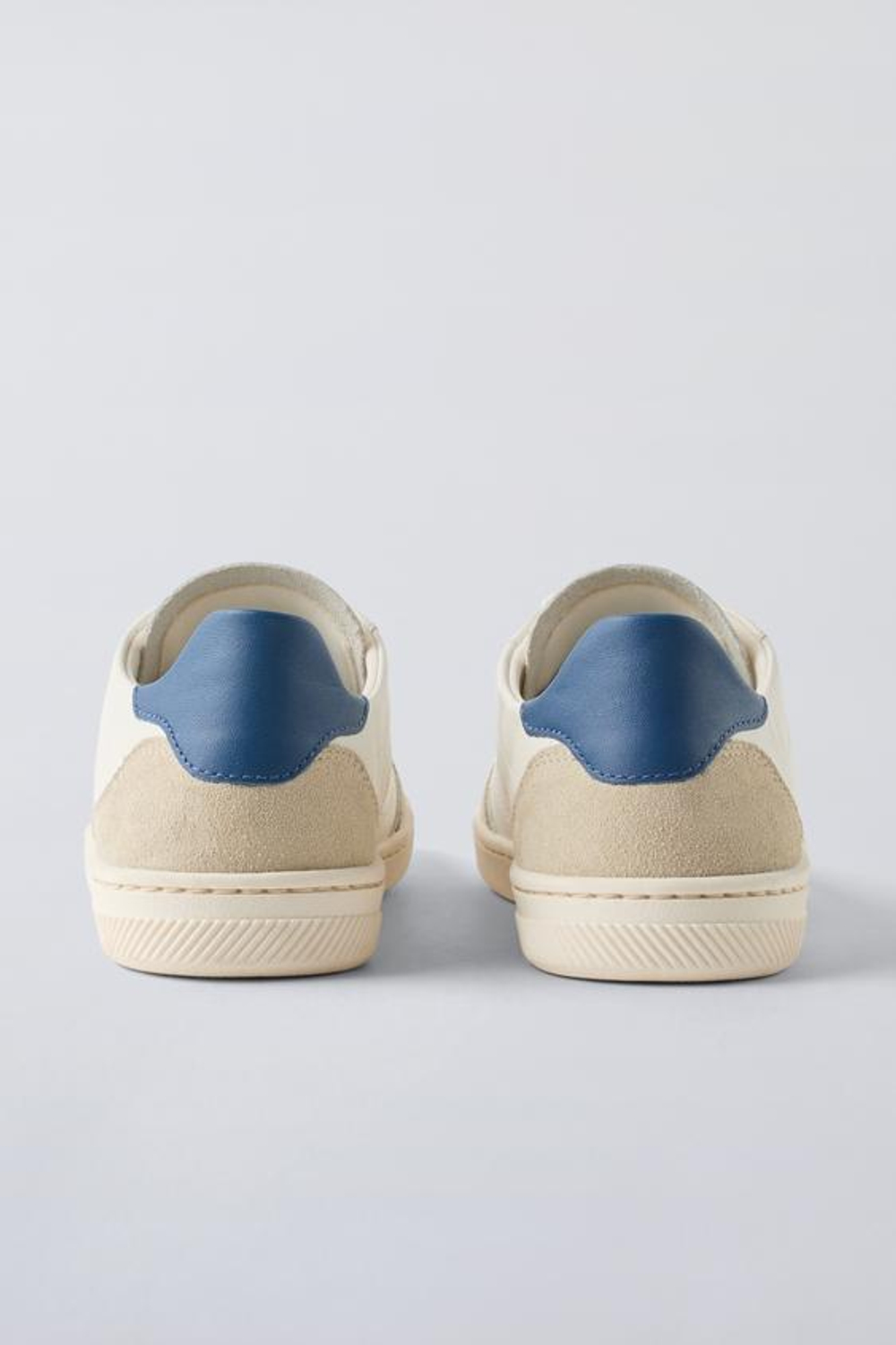 ZARA КОЖАНЫЕ КРОССОВКИ, БЕЛЫЙ