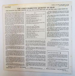 Винтажная виниловая пластинка LP The Chico Hamilton Quintet Chico Hamilton Quintet In Hi Fi (Japan 1978)