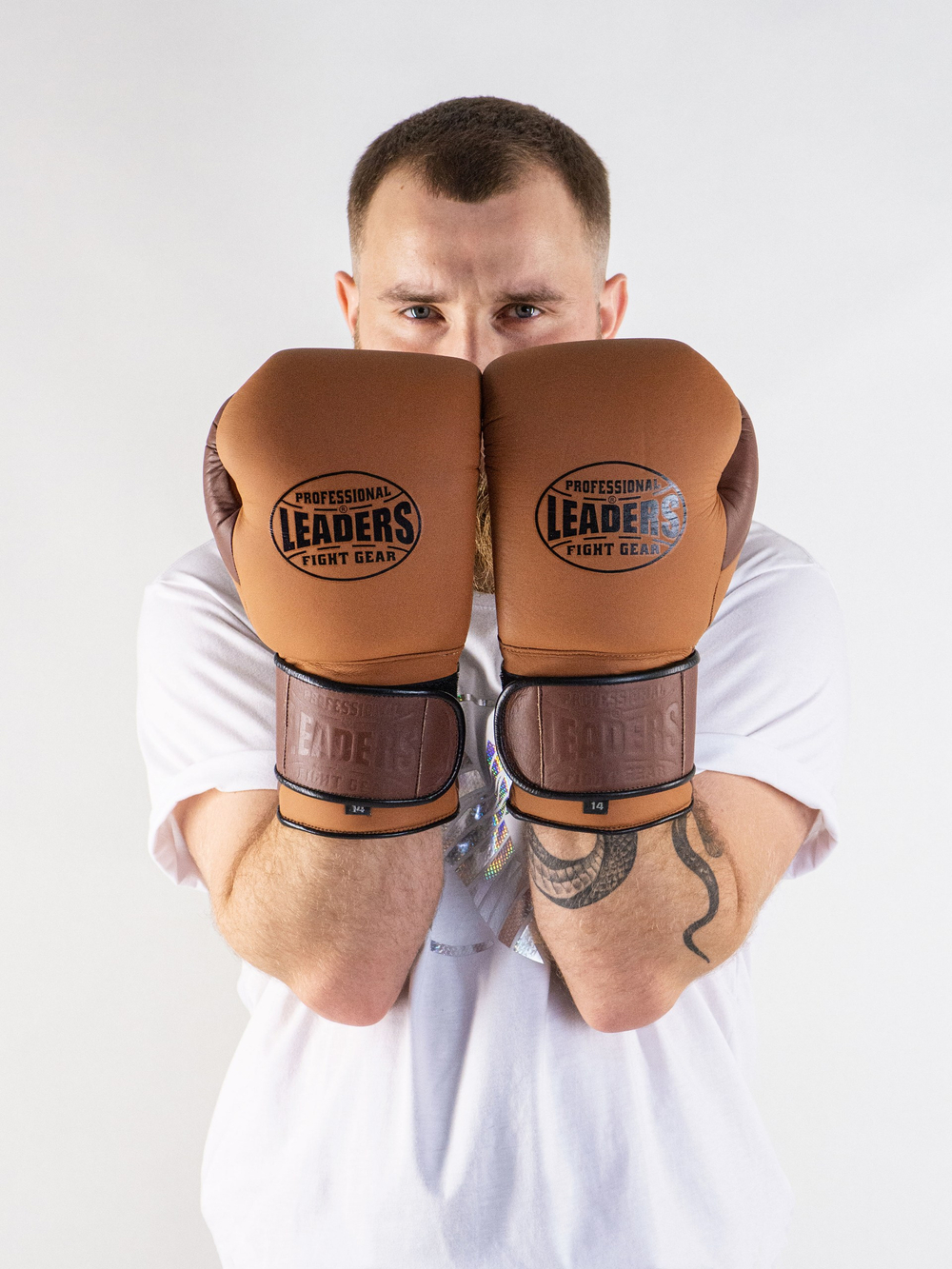 Перчатки боксерские LEADERS HERITAGE BR/BG (коричневый/бежевый)