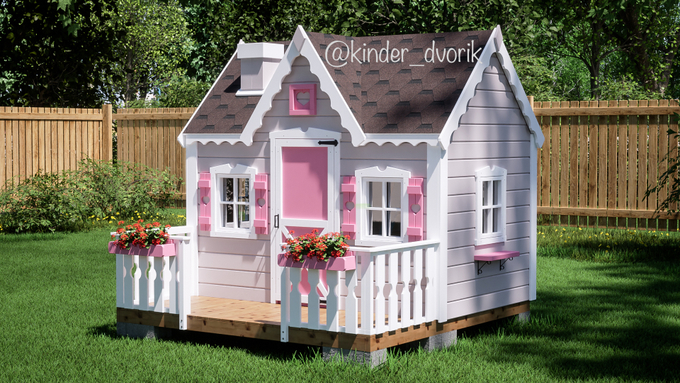 Детский деревянный домик Незабудка люкс