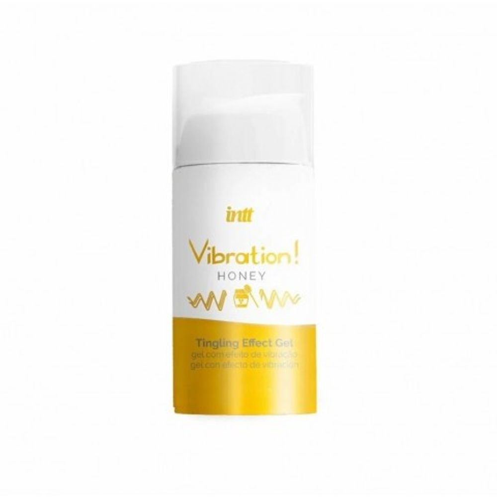 Возбуждающий гель с эффектом вибрации Vibration! HONEY (мёд) 15 мл. от INTT