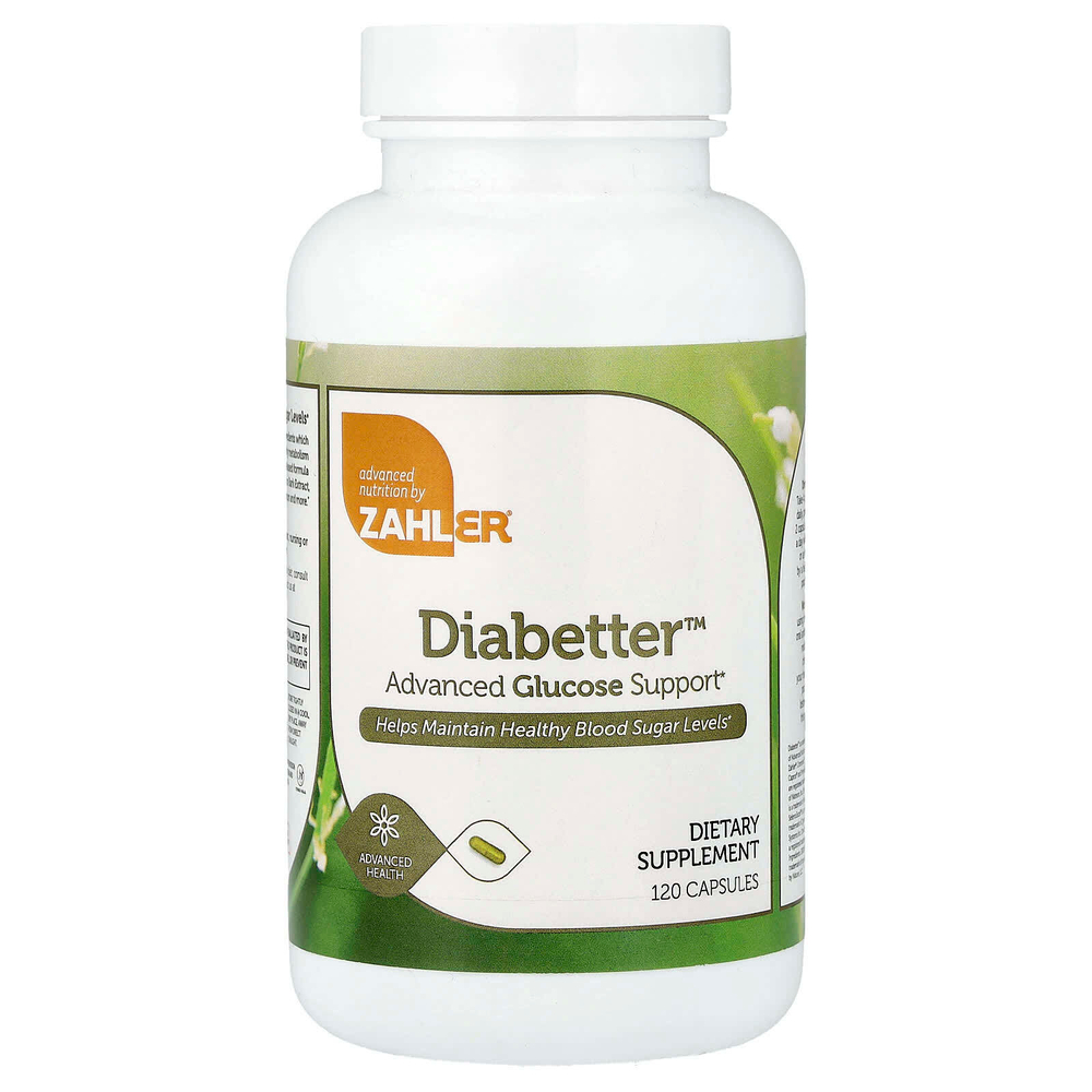 Zahler, Diabetter™, улучшенная поддержка уровня глюкозы, 120 капсул