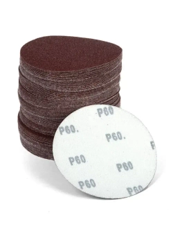 Круг из Шлифовальной Бумаги Зерно Р60 Для Липучки 125 мм , 100 шт