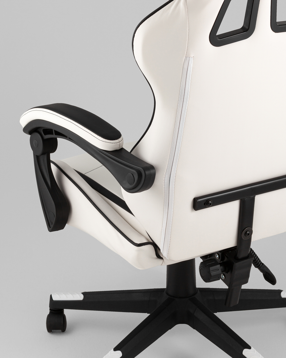 Кресло спортивное TopChairs Shadow бело-черный
