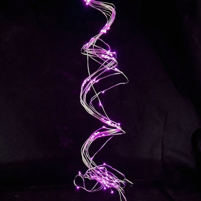 Электрогирлянда проволока нитки одноцвет.роз.й, не мигает 100л, 1 м