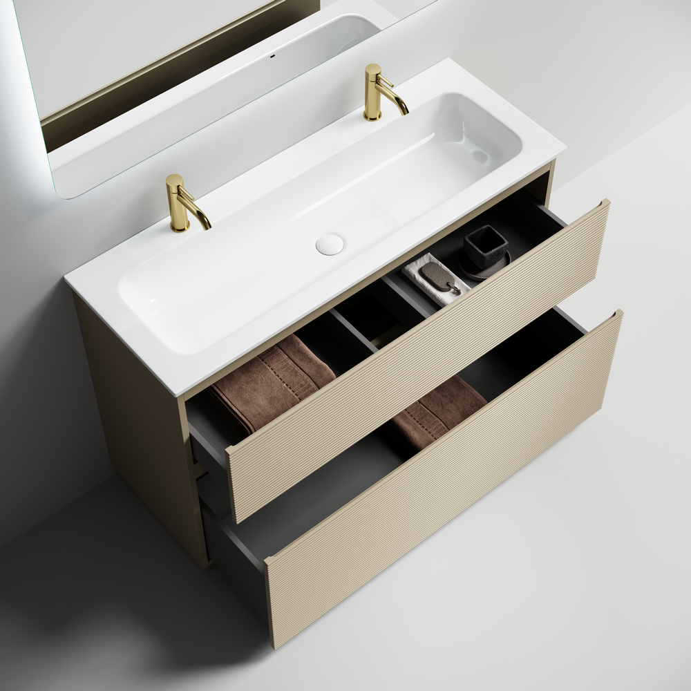 Тумба напольная Sancos Folk Floor 1190х445х850, c двумя ящиками оснащенными доводчиками, Капучино, арт.FL120FCP