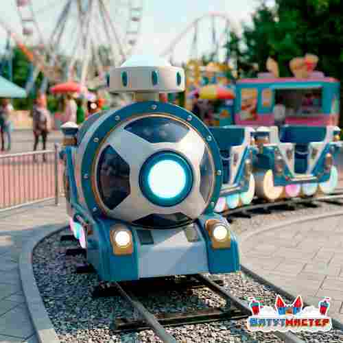 Рельсовый аттракцион для детей «Звёздный странник», 6 кабинок, 12 мест