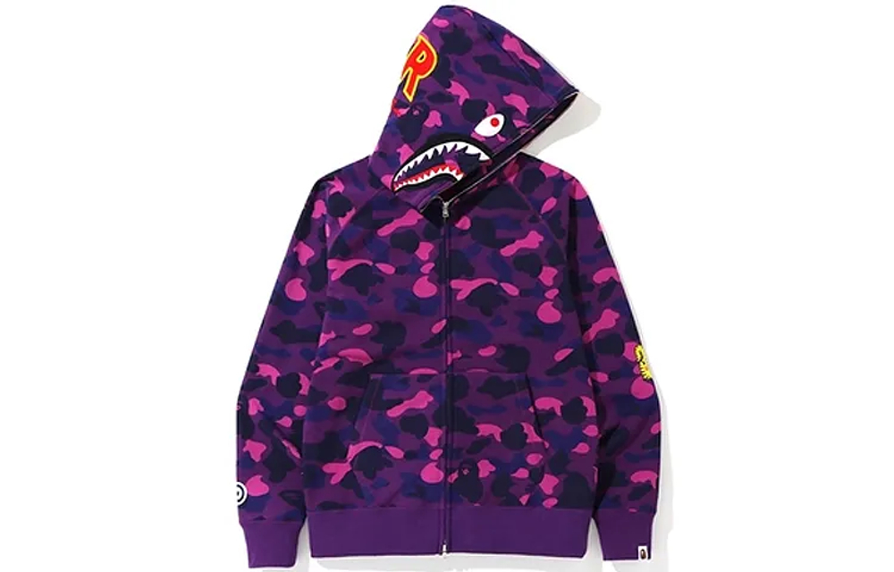 A Bathing Ape Color Camo Ponr Shark Full Zip Худи