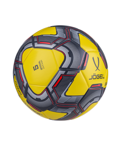 Мяч футбольный Grand №5, желтый/серый/красный