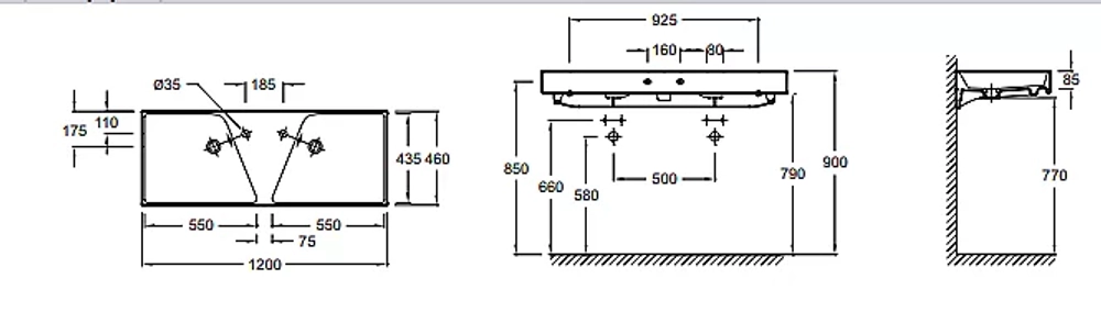 Тумба с раковиной Jacob Delafon RYTHMIK 120 EB1305-E10+EXM112-Z-00 квебекский дуб