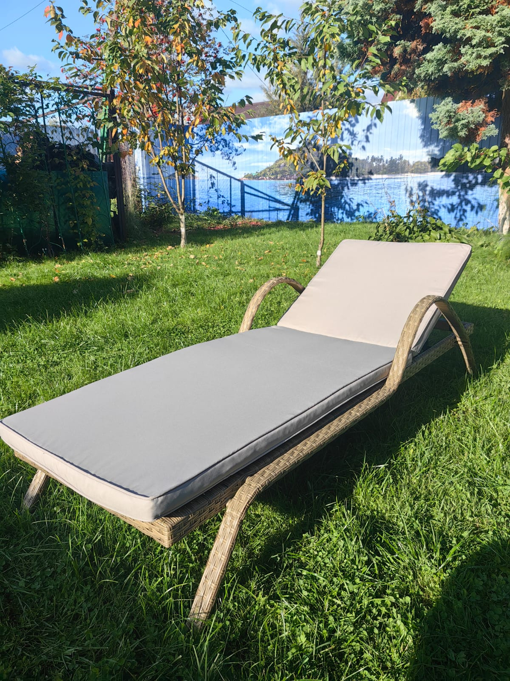 Шезлонг из искусственного ротанга Империал цвет Greige